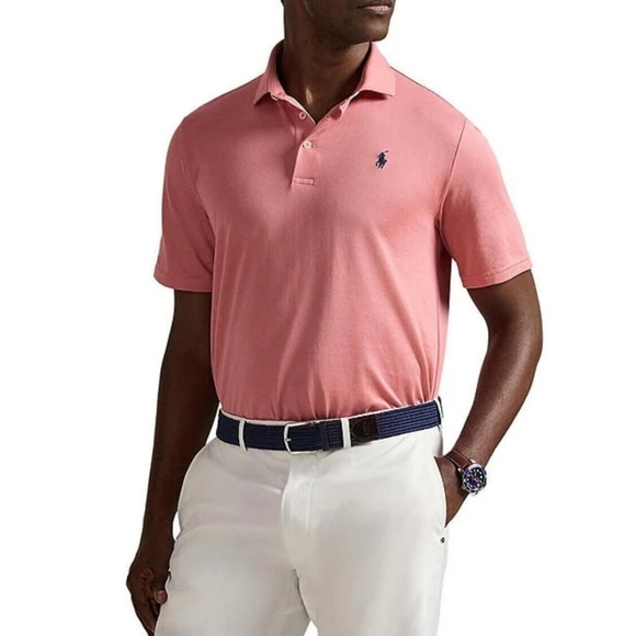 Polo Ralph Lauren Performance Classic Fit Pink Golf Shirt Size Medium, NWOT - Picture 1 of 11